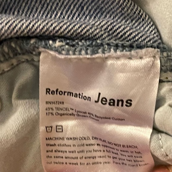 Reformation Shasta Destroyed Straight Jeans - Picture 8 of 9